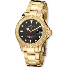 Men's, Charles Hubert, Gold-plated Rotating Bezel Watch