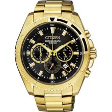 Men's Citizen Chronograph Gold Tone Watch AN8012-50E