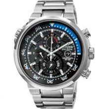 Men's Citizen Eco-Drive Endeavor Chronograph Watch with Black Dial