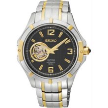 Men's Coutura Automatic Two Tone Stainless Steel Case and Bracelet Bla