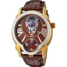 Men's Daredevil Vampire Dial Dual Time Alligator Strap ...