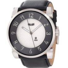 Men's DOP009 Doppler White Dial Black Leather