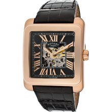 Men's Editions Automatic Partially See Thru Dial Rose Gold Tone I ...