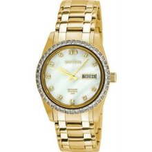 Men's Gold Tone Automatic Dress Mother of Pearl Dial