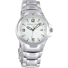 Men's Personalized Silvertone Bracelet Watch at JCPenney