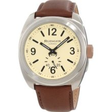 Men's R5000-04-013.7 Siegen Brown Leather with Topstitch Beige Dial