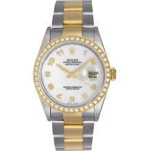 Men's Rolex Datejust Watch 16233 Cream Jubilee Dial