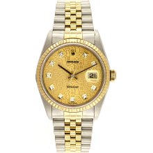 Men's Rolex Datejust Watch 16233 Champagne Jubilee Dial