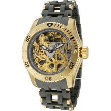 Men's Sea Spider Mechanical Skeletonized See Thru Gold Dial 18K Gold