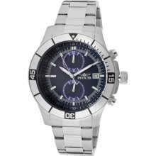 Men's Specialty Chronograph Blue Textured Dial Stainless Steel ...