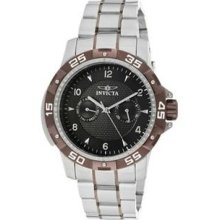 Men's Specialty Stainless Steel Case and Bracelet Black Dial Day and