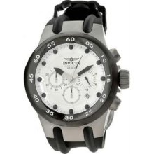 Men's Stainless Chronograph Stainless Steel Case Rubber Bracelet