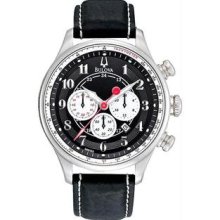 Men's Stainless Steel Adventurer Quartz Black Dial Strap