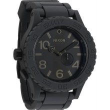 Men's Stainless Steel Case Black Dial Dark Gray Rubber Strap 300M