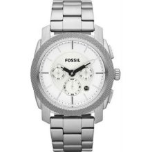 Men's Stainless Steel Case and Bracelet Silver Dial