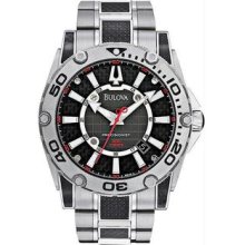 Men's Stainless Steel Precisionist Quartz Black Carbon Fiber