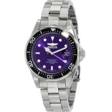 Men's Stainless Steel Pro Diver Purple Dial Date