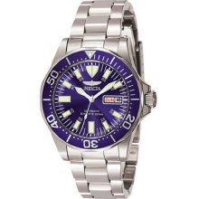 Men's Stainless Steel Pro Diver Blue Dial Automatic