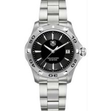 Men's Stainless Steel Quartz Aquaracer Black