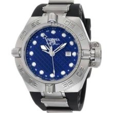 Men's Stainless Steel Subaqua GMT 500M Diver Blue Dial Black