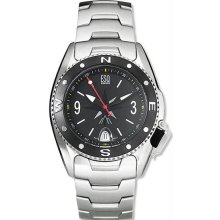 Men's Stainless Steel Tactical Black Dial