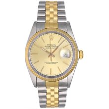 Men's Steel & Gold Rolex Datejust Watch 16013