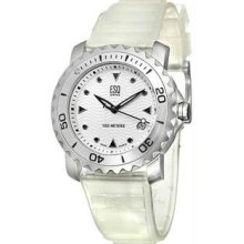 Men's Submersible Silver Dial Rubber Clear