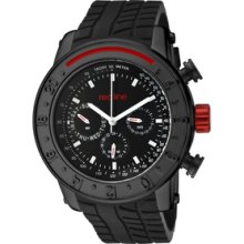 Men's Tread Black Dial Black IP SS Case Black