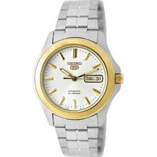 Men's Two Tone Stainless Steel Seiko 5 Automatic Dial Link