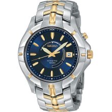 Men's Two Tone Stainless Steel Kinetic Blue Dial