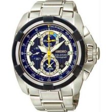 Men's Velatura Alarm Chronograph Blue Dial Rubber