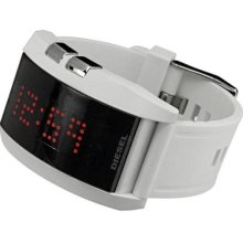 Men's White Plastic Resin Digital Dial