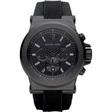 Michael Kors Men's Black Silicone Strap Quartz Chronograph MK8152