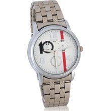 Mike Exquisite Stainless Steel Lover Analog Watch for Men (White)