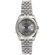 Mint Datejust 116234 Steel Jubilee Band Fluted Bezel Silver Dial