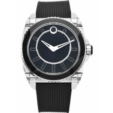 Movado Watches Men's Master Automatic Black Dial Black Rubber Black Ru