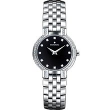 Movado Women's Faceto Black Dial Watch 0605586