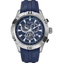 Nautica Blue NST 550 Chronograph with Blue Resin Strap