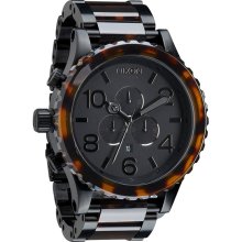 Nixon Men's 51-30 Matte Black and Tortoise Watch (Matte Black/ Dark Tortoise)