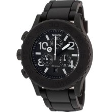 Nixon Watches Men's Minimize Chronograph Black Dial Black Rubber Black