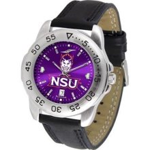 Northwestern State University Men's Leather Band Sports Watch