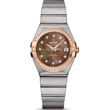 Omega Women's Constellation Brown & Diamonds Dial Watch 123.25.27.20.57.001