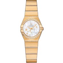 Omega Women's Constellation Brown & Diamonds Dial Watch 123.53.35.60.63.001