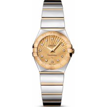 Omega Women's Constellation Champagne & Diamonds Dial Watch 123.20.24.60.58.002