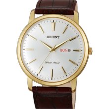 Orient Capital Quartz Analog Dress Watch with Day and Date UG1R001W