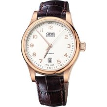 Oris 73375944891LS Watch Classic Date Mens - Silver Dial Stainless Steel Case Automatic Movement