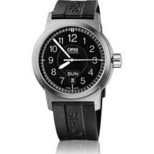 Oris BC 3 Black Dial Brown Leather Mens Watch 735-7641-4164LS