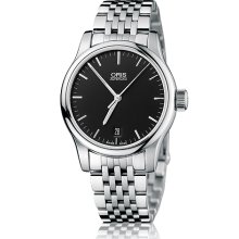 Oris Men's Classic Black Dial Watch 733-7578-4054-07-8-18-61