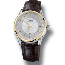 Oris Men's Silver Dial Watch 733-7591-4351-LS