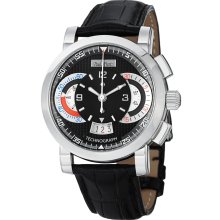 Paul Picot Men's 'Technograph' Black Dial Chronograph Automatic Watch